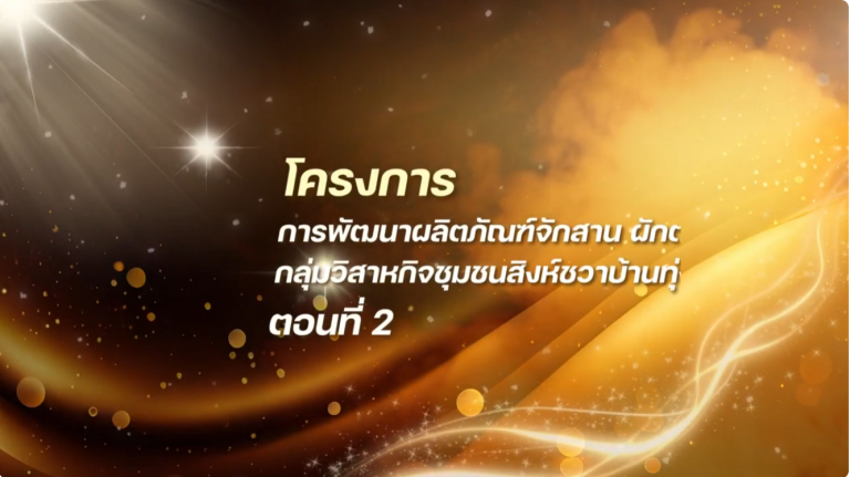 โครงการ ขออนุมัติดำเนินโครงการ การพัฒนาผลิตภัณฑ์จักสานผักตบชวา ของกลุ่มวิสาหกิจชุมชนสิงห์ชวาบ้านทุ่งกลับน้อย ตำบลพักทัน อำเภอบางระจัน จังหวัดสิงห์บุรี ตอนที่ 2